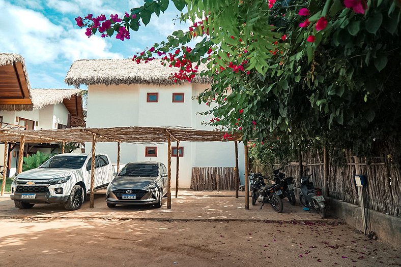 Ap. Vila Kite Pé na areia com vista para o mar e piscina