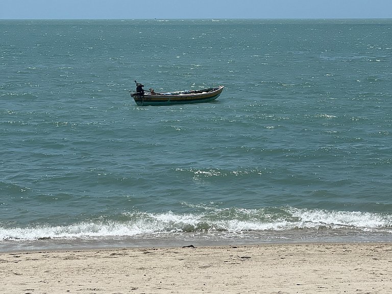 Ap. Vila Kite Pé na areia com vista para o mar e piscina